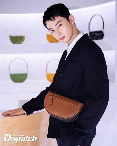 burberry olympia bag cha eun woo|Astro's Cha Eun Woo Attends Burberry's Olympia Bag Pop.